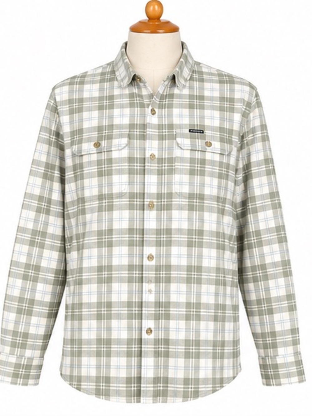 Green Plaid Flannel Shirt - Men's Button-Down